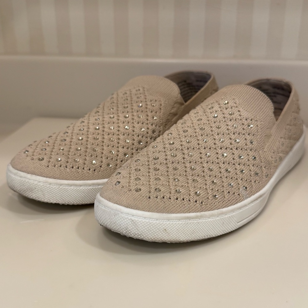 White Mountain Ladies Bling Sneakers In Taupe Tan - Picture 7 of 16